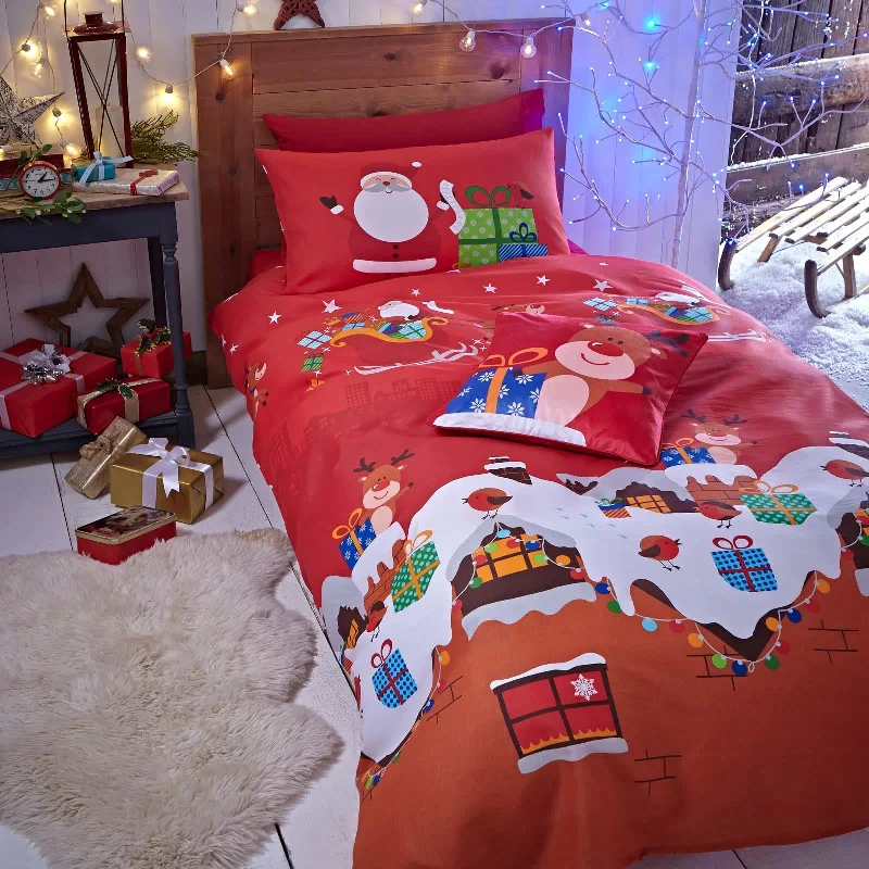 Budget - friendly duvet covers for first - time homebuyers or studentsSanta's Christmas Presents Duvet Cover Set Budget - friendly duvet covers for first - time homebuyers or studentsSanta's Christmas Presents Duvet Cover Set