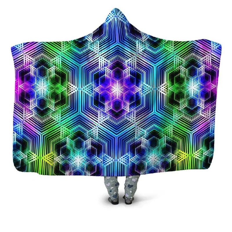 Mohair blankets with a unique sheen and softnessChakra Flow Hooded Blanket