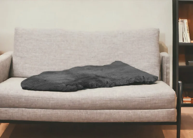 King - size blankets to cover large beds comfortablyCharcoal Plain Weave Faux Fur Solid Color Throw King - size blankets to cover large beds comfortablyCharcoal Plain Weave Faux Fur Solid Color Throw