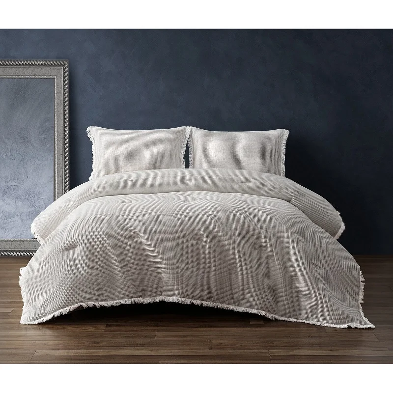 Wool - filled comforters with natural moisture - wicking and temperature - regulating featuresCharlotte 3 Piece Reversible Waffle Comforter Set Wool - filled comforters with natural moisture - wicking and temperature - regulating featuresCharlotte 3 Piece Reversible Waffle Comforter Set