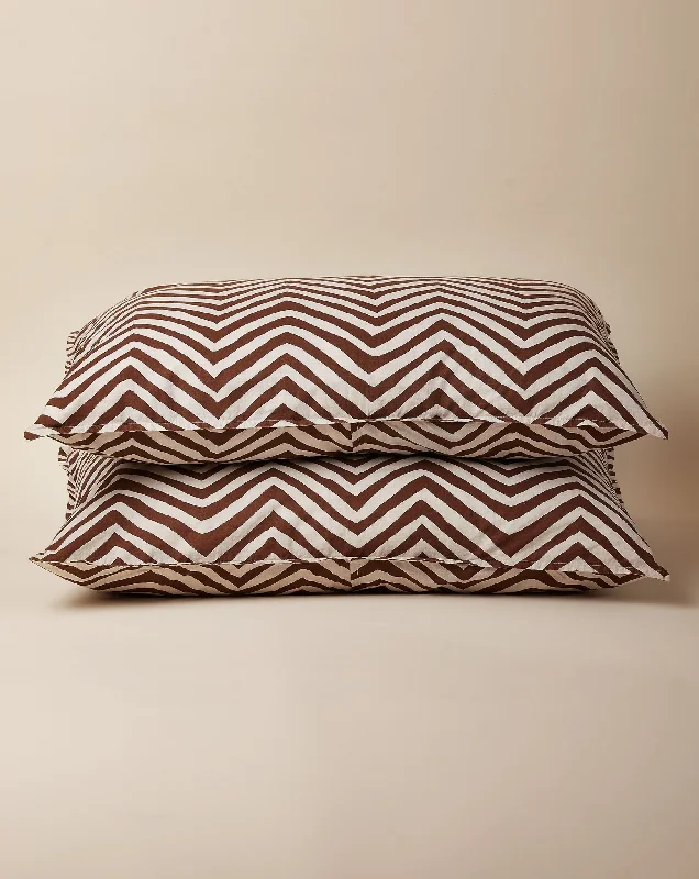 Boho - style duvet covers with vibrant colors and ethnic patternsChevron Heather Pillow Sham Set Boho - style duvet covers with vibrant colors and ethnic patternsChevron Heather Pillow Sham Set