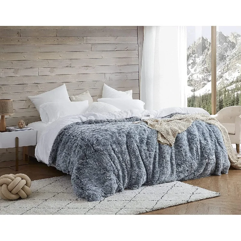 Full - size comforters suitable for full - sized beds in guest rooms or small bedroomsChommie Weighted Coma Inducer® Comforter - Are You Kidding - Frosted Navy Gray