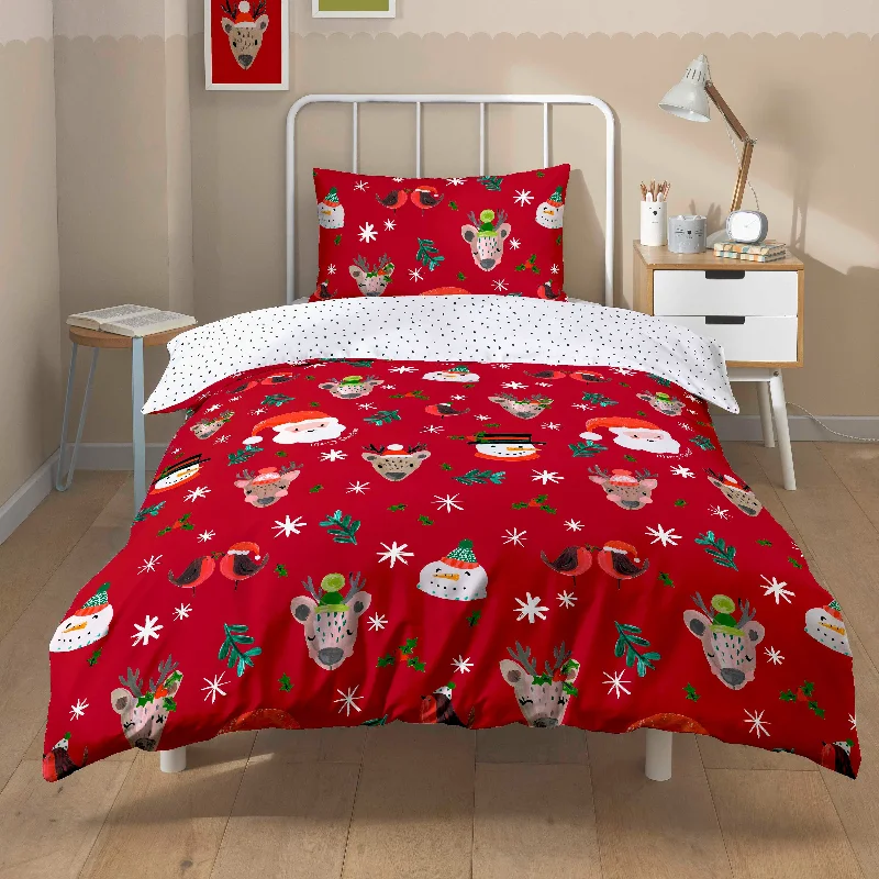 Wrinkle - resistant duvet covers for a neat and tidy lookFestive Holiday Santa Duvet Cover Set with Pillowcases Reversible Xmas Design OEKO-TEX Certified Cosy Winter Bedding by OLIVIA ROCCO Wrinkle - resistant duvet covers for a neat and tidy lookFestive Holiday Santa Duvet Cover Set with Pillowcases Reversible Xmas Design OEKO-TEX Certified Cosy Winter Bedding by OLIVIA ROCCO