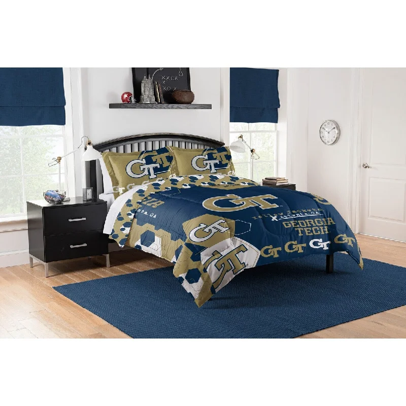 Duck down comforters with a softer feel and good warmth retentionCOL 849 Georgia Tech Hexagon Take F/Q Comforter Set Duck down comforters with a softer feel and good warmth retentionCOL 849 Georgia Tech Hexagon Take F/Q Comforter Set