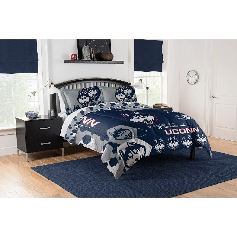 Queen - size comforters for standard queen - sized mattressesCOL 849 UConn Hexagon Take F/Q Comforter Set Queen - size comforters for standard queen - sized mattressesCOL 849 UConn Hexagon Take F/Q Comforter Set