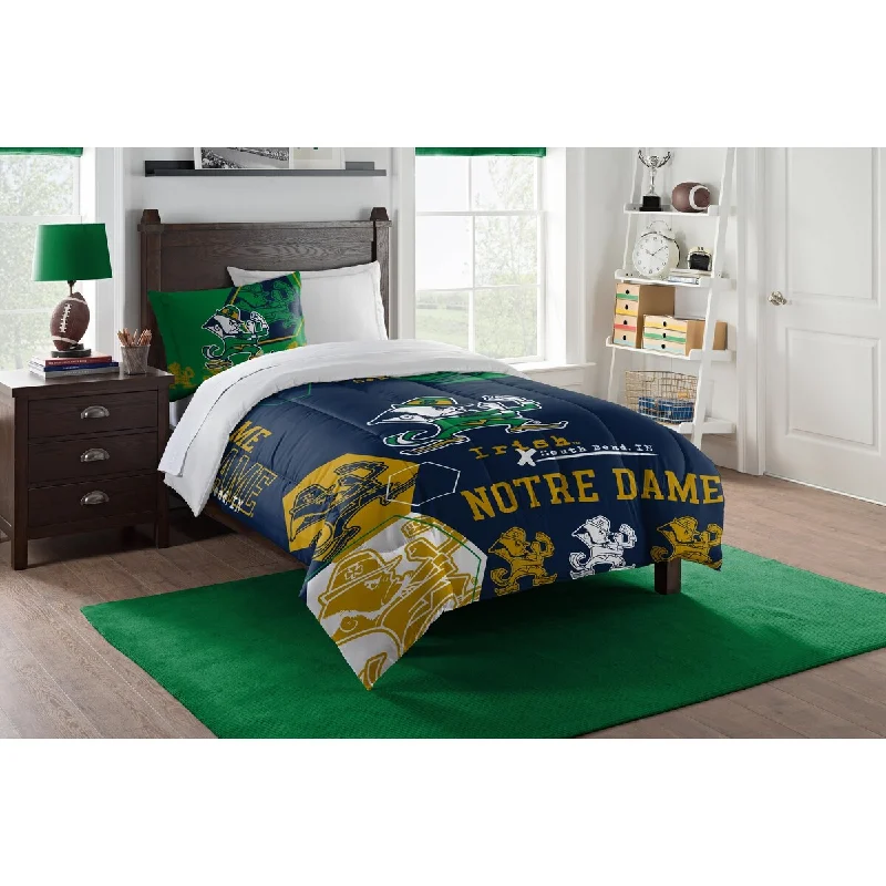 Latex - filled comforters with a bouncy texture and good supportCOL 862 Notre Dame Hexagon Twin Comforter Set Latex - filled comforters with a bouncy texture and good supportCOL 862 Notre Dame Hexagon Twin Comforter Set