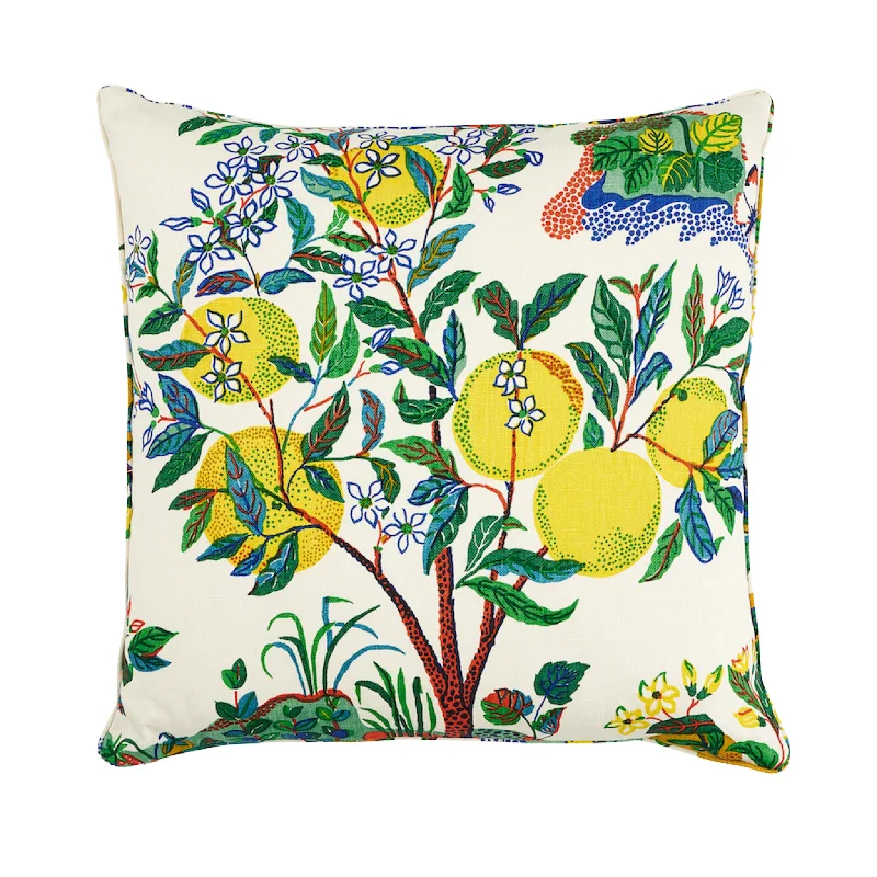 Rayon from bamboo blankets for a silky and breathable feelColorful Citrus Garden Print 22" Throw Pillow Rayon from bamboo blankets for a silky and breathable feelColorful Citrus Garden Print 22" Throw Pillow