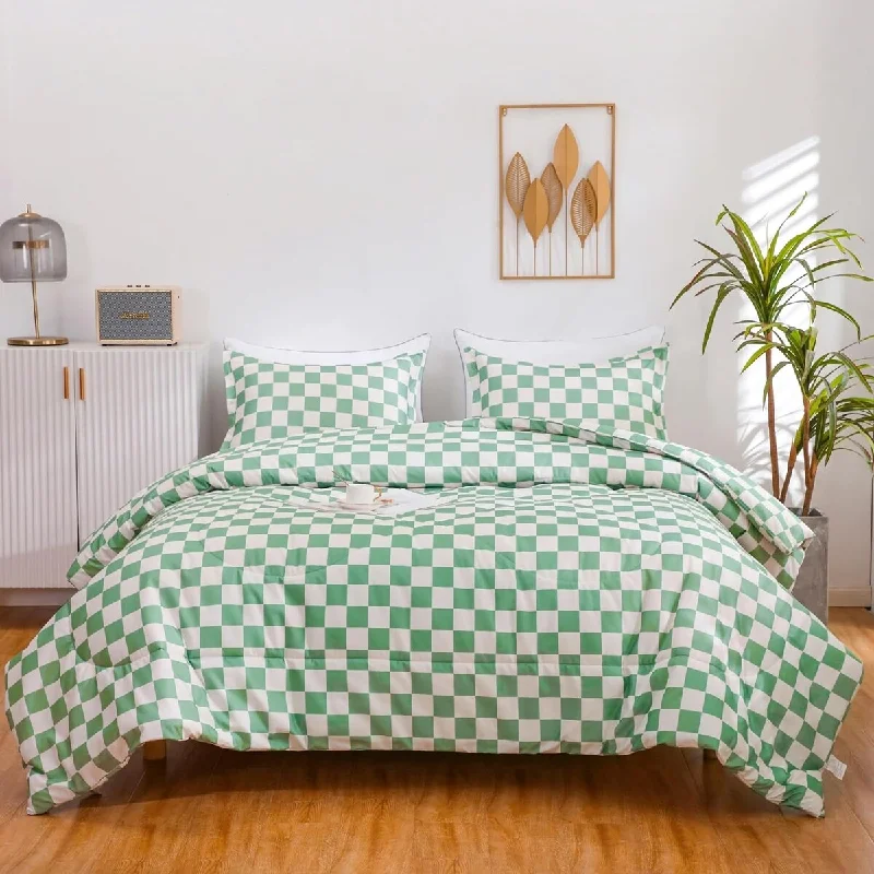 Cotton - filled comforters for a breathable and natural sleep experienceComforter Set Bedding Set Fluffy Plaid Down Alternative Comforter Cotton - filled comforters for a breathable and natural sleep experienceComforter Set Bedding Set Fluffy Plaid Down Alternative Comforter