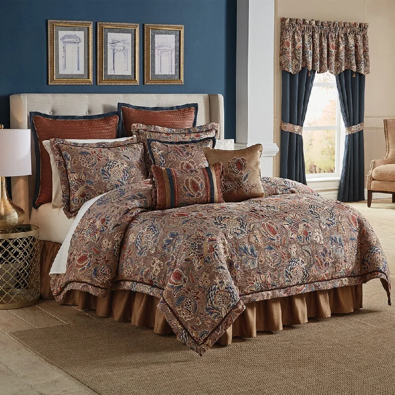 Full - size comforters suitable for full - sized beds in guest rooms or small bedroomsCroscill Brenna 4-piece Comforter Set