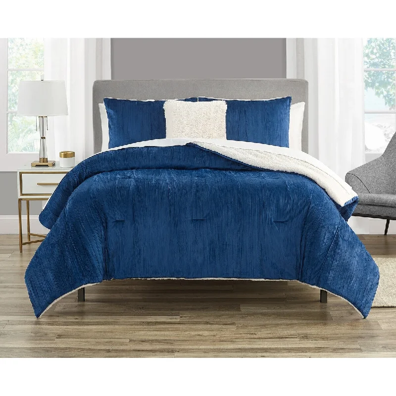 Wool - filled comforters with natural moisture - wicking and temperature - regulating featuresCrushed Velour Comforter set with decor Pillow Wool - filled comforters with natural moisture - wicking and temperature - regulating featuresCrushed Velour Comforter set with decor Pillow