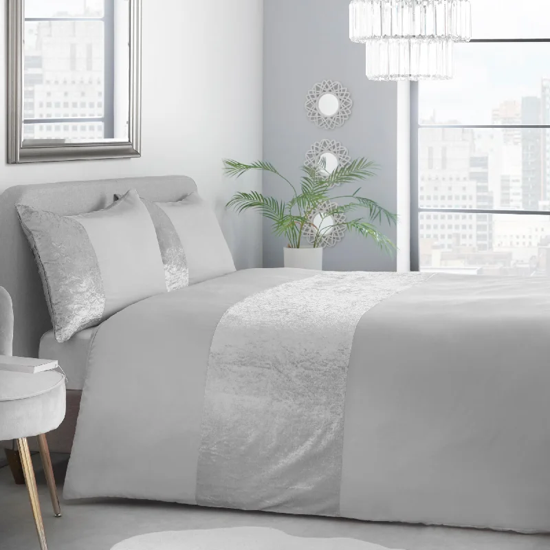 Paisley - printed duvet covers for an exotic and elegant appearanceLewis's Amelia Crushed Velvet Duvet Set - Silver Paisley - printed duvet covers for an exotic and elegant appearanceLewis's Amelia Crushed Velvet Duvet Set - Silver