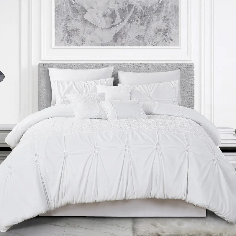 Latex - filled comforters with a bouncy texture and good supportDCP 4 Piece All Season Soft Polyester Bedding Comforter Set,White Latex - filled comforters with a bouncy texture and good supportDCP 4 Piece All Season Soft Polyester Bedding Comforter Set,White