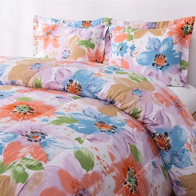 Microfiber - filled comforters that are lightweight and easy to care forDCP Bedding Comforter Set,Blue with Luxury Printing Microfiber - filled comforters that are lightweight and easy to care forDCP Bedding Comforter Set,Blue with Luxury Printing