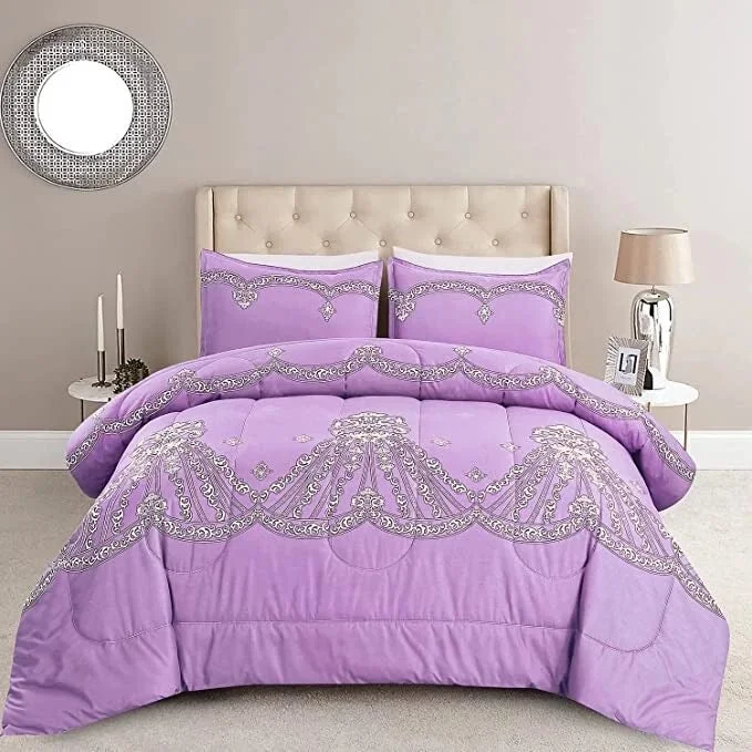 Microfiber - filled comforters that are lightweight and easy to care forDCP Bedding Comforter Set,Pink with Luxury Printing Microfiber - filled comforters that are lightweight and easy to care forDCP Bedding Comforter Set,Pink with Luxury Printing
