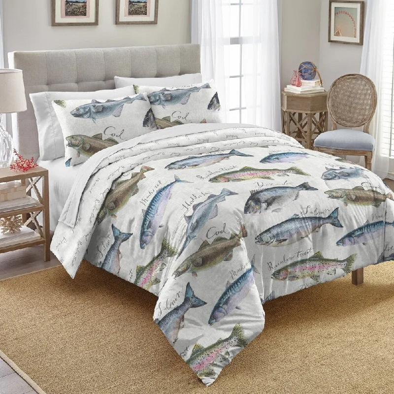 King - size comforters to fit large king - sized beds perfectlyDestinations Gone Fishing Cotton 3-piece Comforter Set - Multi King - size comforters to fit large king - sized beds perfectlyDestinations Gone Fishing Cotton 3-piece Comforter Set - Multi