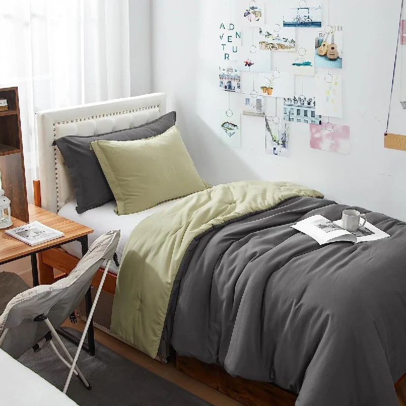 Synthetic - filled comforters like polyester for affordability and hypoallergenic propertiesDorm Haul® - Cozy College Comforter Set - Twin XL Reversible Bedding Synthetic - filled comforters like polyester for affordability and hypoallergenic propertiesDorm Haul® - Cozy College Comforter Set - Twin XL Reversible Bedding