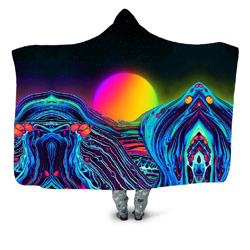 Queen - size blankets for standard - sized bedsDose of Sunset Hooded Blanket