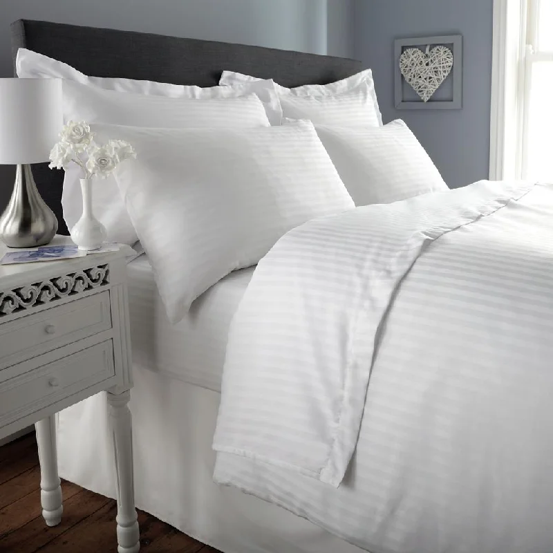 Polyester duvet covers with durability and colorfastnessDuvet Cover 300TC Satin Stripes - White Polyester duvet covers with durability and colorfastnessDuvet Cover 300TC Satin Stripes - White
