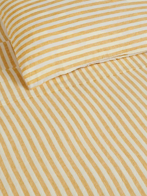 Egyptian cotton duvet covers for a luxurious and soft feel100% Linen Duvet Cover in Yellow Stripes Egyptian cotton duvet covers for a luxurious and soft feel100% Linen Duvet Cover in Yellow Stripes