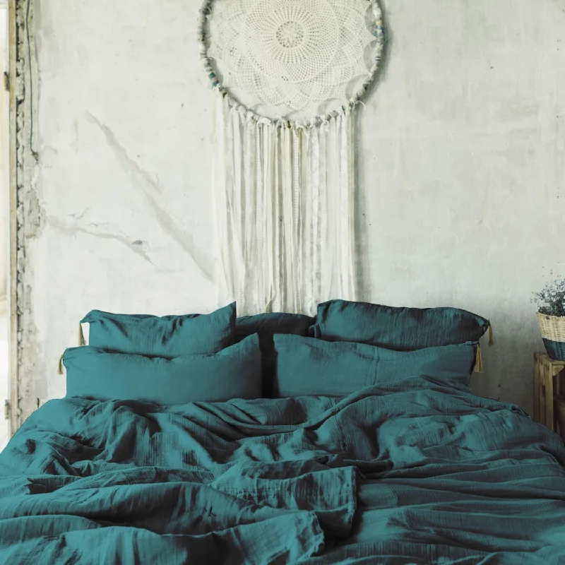 Anti - dust mite duvet covers to keep the sleep environment cleanDuvet Cover - DS Double Saloo - S022 Teal Blue Anti - dust mite duvet covers to keep the sleep environment cleanDuvet Cover - DS Double Saloo - S022 Teal Blue