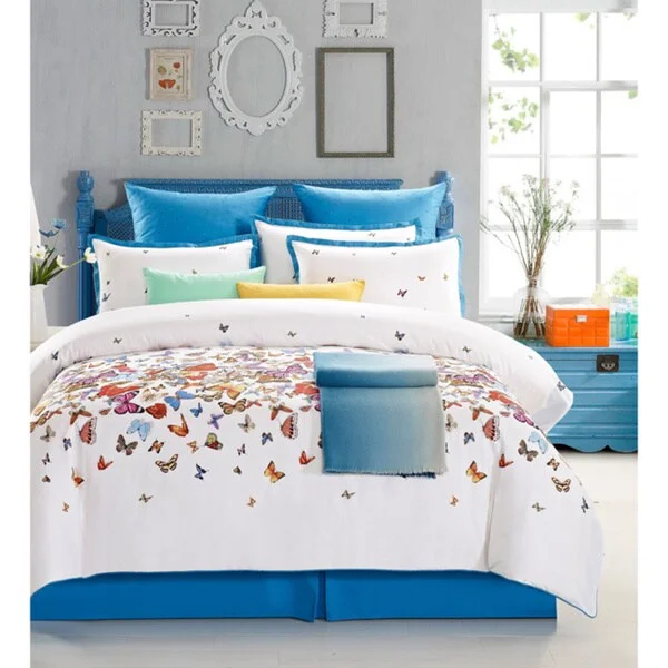 Microfiber - filled comforters that are lightweight and easy to care forEverRouge Butterfly 8-piece Cotton Comforter Set Microfiber - filled comforters that are lightweight and easy to care forEverRouge Butterfly 8-piece Cotton Comforter Set