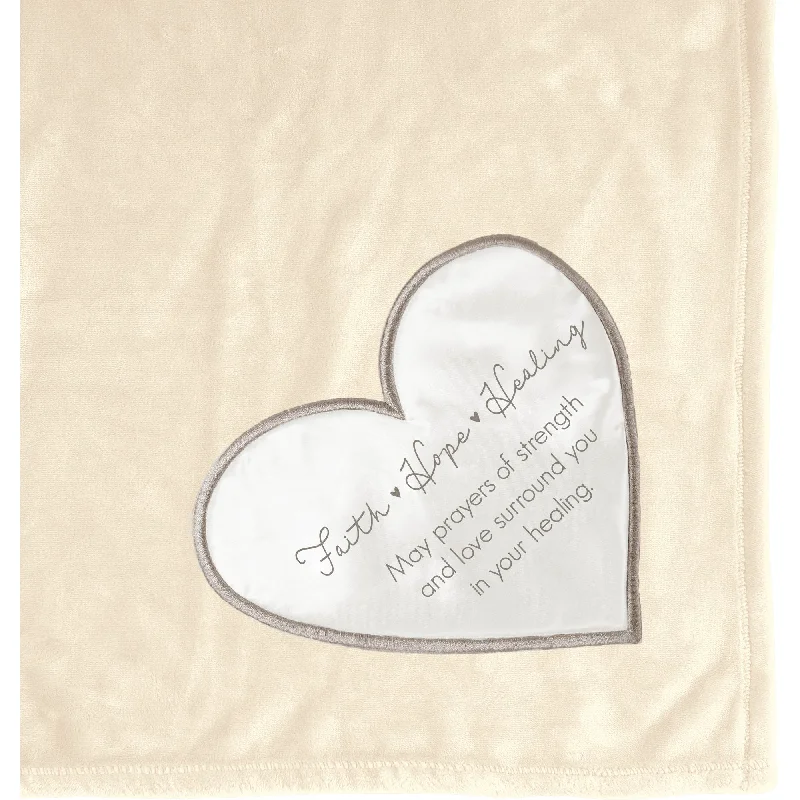 Rayon from bamboo blankets for a silky and breathable feelFaith Hope Healing 50" x 60" Royal Plush Blanket Rayon from bamboo blankets for a silky and breathable feelFaith Hope Healing 50" x 60" Royal Plush Blanket