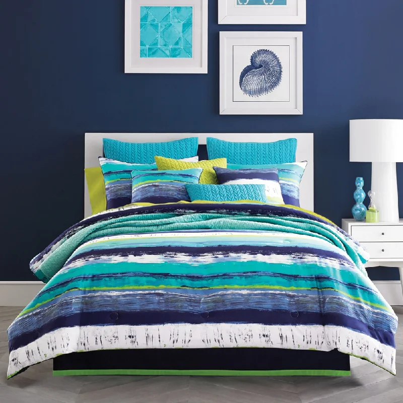 Queen - size comforters for standard queen - sized mattressesFive Queens Court Cameron Teal Cotton Comforter Set Queen - size comforters for standard queen - sized mattressesFive Queens Court Cameron Teal Cotton Comforter Set