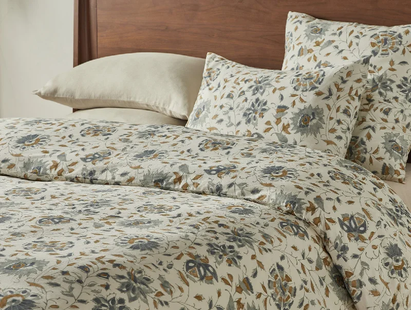 Moisture - wicking duvet covers to prevent night sweatsFlora Organic Duvet Set