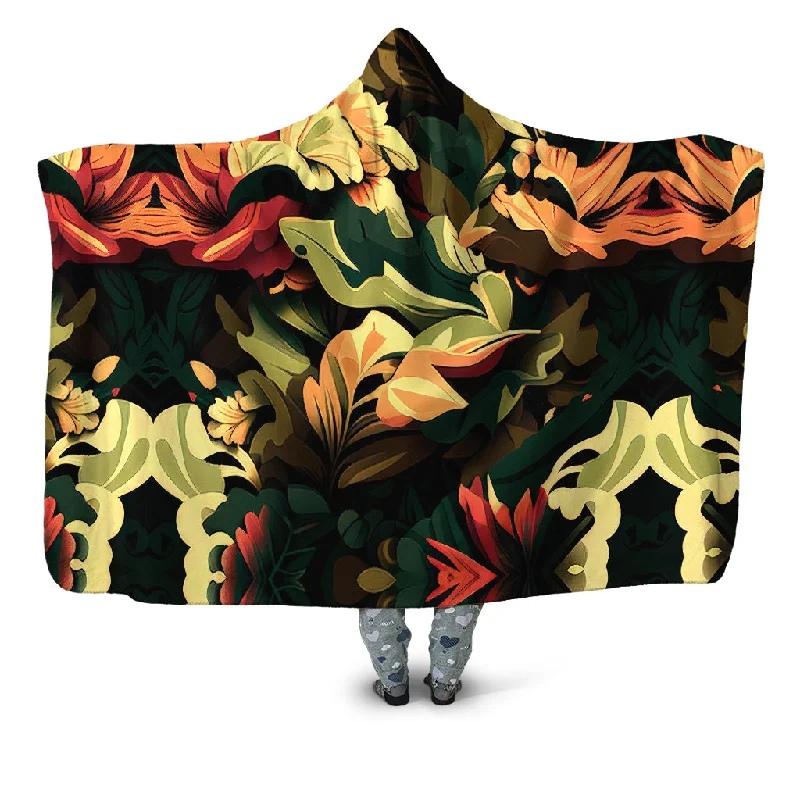 Wool blankets with natural warmth and insulationFloral Camo Hooded Blanket