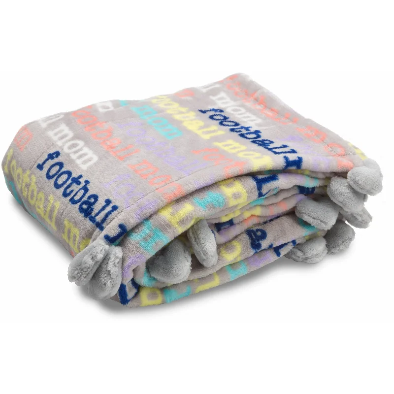 Mohair blankets with a unique sheen and softnessFootball Mom 60" x 50" Royal Plush Blanket Mohair blankets with a unique sheen and softnessFootball Mom 60" x 50" Royal Plush Blanket