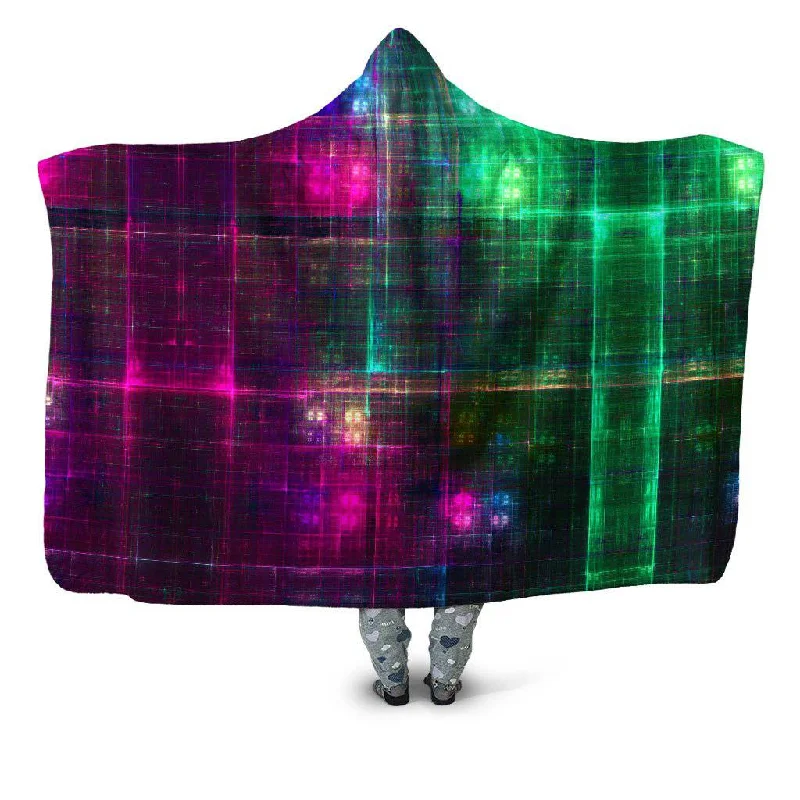 Linen blankets with a rustic and textured lookFractal Matrix Hooded Blanket