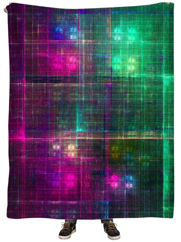 Chenille blankets with a thick and fuzzy textureFractal Matrix Plush Blanket