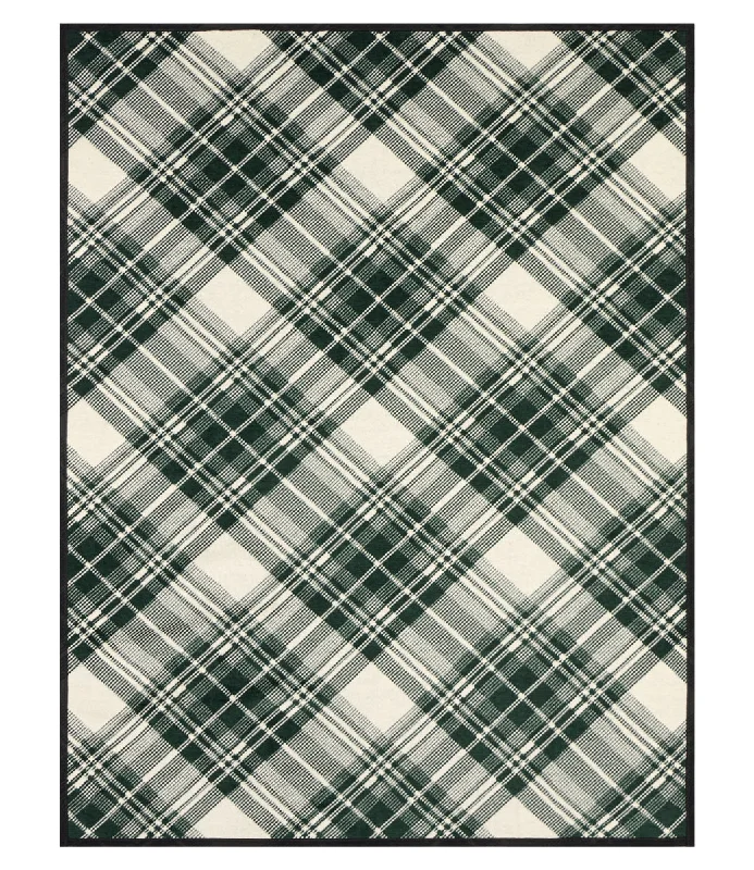 Recycled polyester blankets for an eco - conscious optionFraser Plaid Blanket