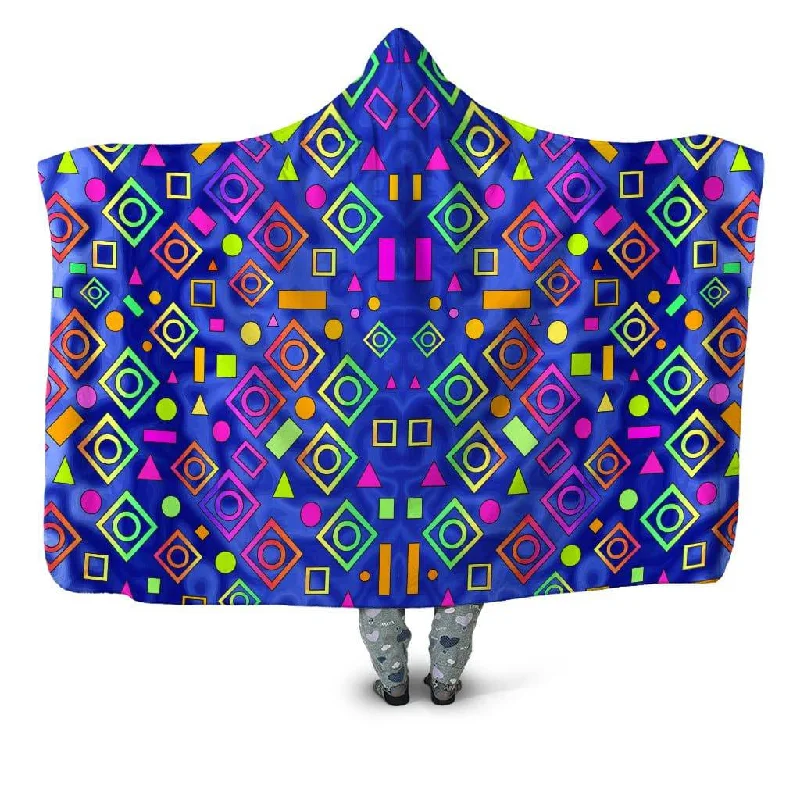Microfiber blankets that are durable and easy to care forGeometric On Blue Hooded Blanket Microfiber blankets that are durable and easy to care forGeometric On Blue Hooded Blanket