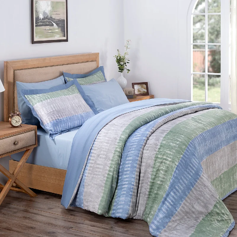 Custom - sized duvet covers to fit unique or non - standard bed framesGlobal Atelier Streak Tint Blue Plain & Printed Reversible 100% Cotton Super Soft Duvet Cover with Pillow Case Custom - sized duvet covers to fit unique or non - standard bed framesGlobal Atelier Streak Tint Blue Plain & Printed Reversible 100% Cotton Super Soft Duvet Cover with Pillow Case