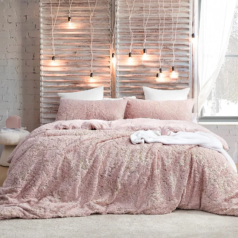 Full - size comforters suitable for full - sized beds in guest rooms or small bedroomsGolden Egg - Coma Inducer® Oversized Comforter Set - Peachy Pink (with Gold Foil) Full - size comforters suitable for full - sized beds in guest rooms or small bedroomsGolden Egg - Coma Inducer® Oversized Comforter Set - Peachy Pink (with Gold Foil)