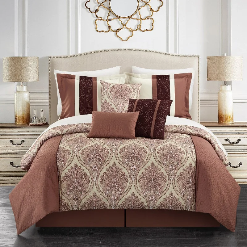 Wool - filled comforters with natural moisture - wicking and temperature - regulating featuresGracewood Hollow Hosseini 7-piece Reversible Comforter Set