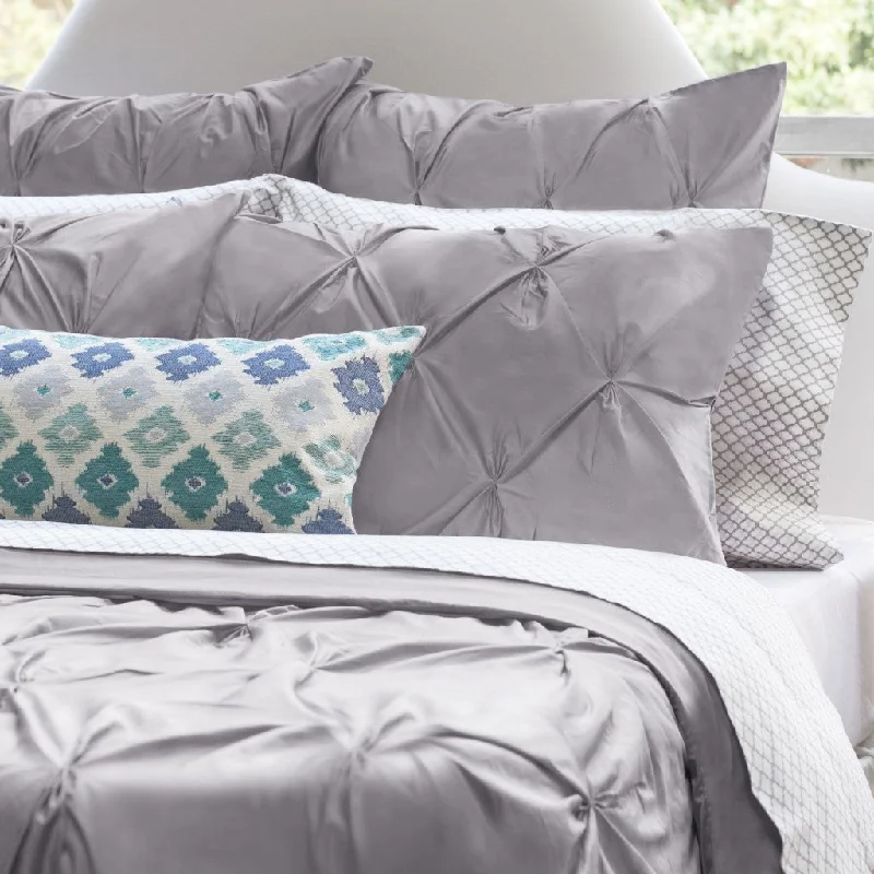 Hotel - quality duvet covers for a luxurious feel at homeEnglish Grey Valencia Pintuck Duvet Cover Hotel - quality duvet covers for a luxurious feel at homeEnglish Grey Valencia Pintuck Duvet Cover