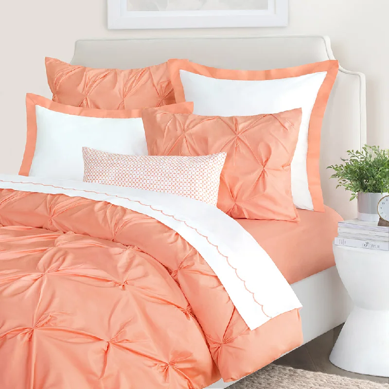 Oversized duvet covers that drape beautifully over the sides of the bed for a luxurious lookGuava Valencia Pintuck Duvet Cover Oversized duvet covers that drape beautifully over the sides of the bed for a luxurious lookGuava Valencia Pintuck Duvet Cover