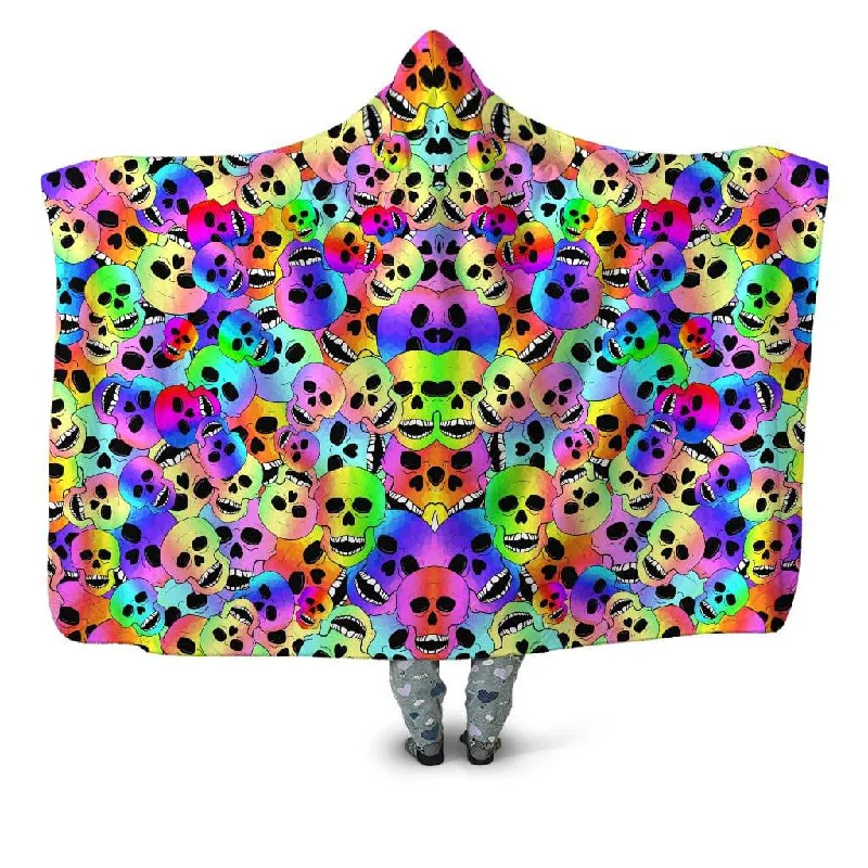 Microfiber blankets that are durable and easy to care forHappy Skulls Hooded Blanket Microfiber blankets that are durable and easy to care forHappy Skulls Hooded Blanket