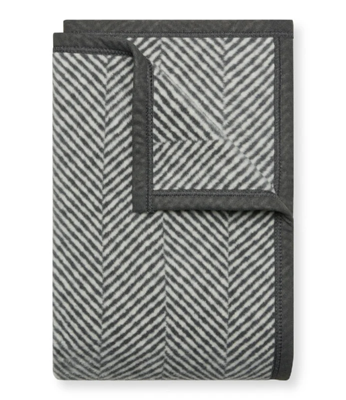 Synthetic fiber blend blankets for a budget - friendly choiceHarborview Herringbone Ash Midi Blanket