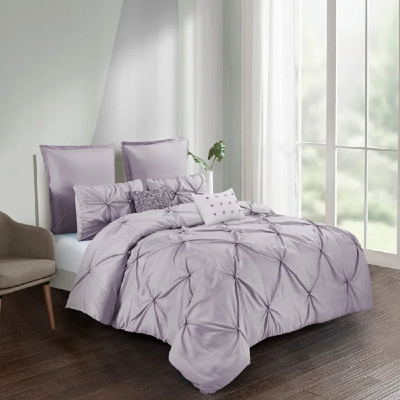 Down - filled comforters for supreme warmth and lightnessHarper Solid Comforter Set in Lavender Down - filled comforters for supreme warmth and lightnessHarper Solid Comforter Set in Lavender