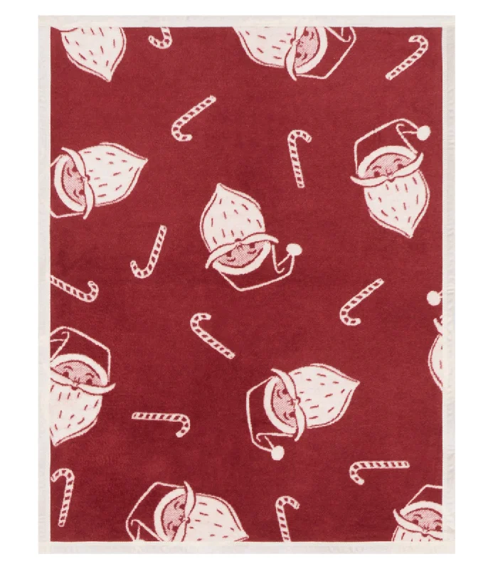 Chenille blankets with a thick and fuzzy textureHolly Jolly Mini Blanket