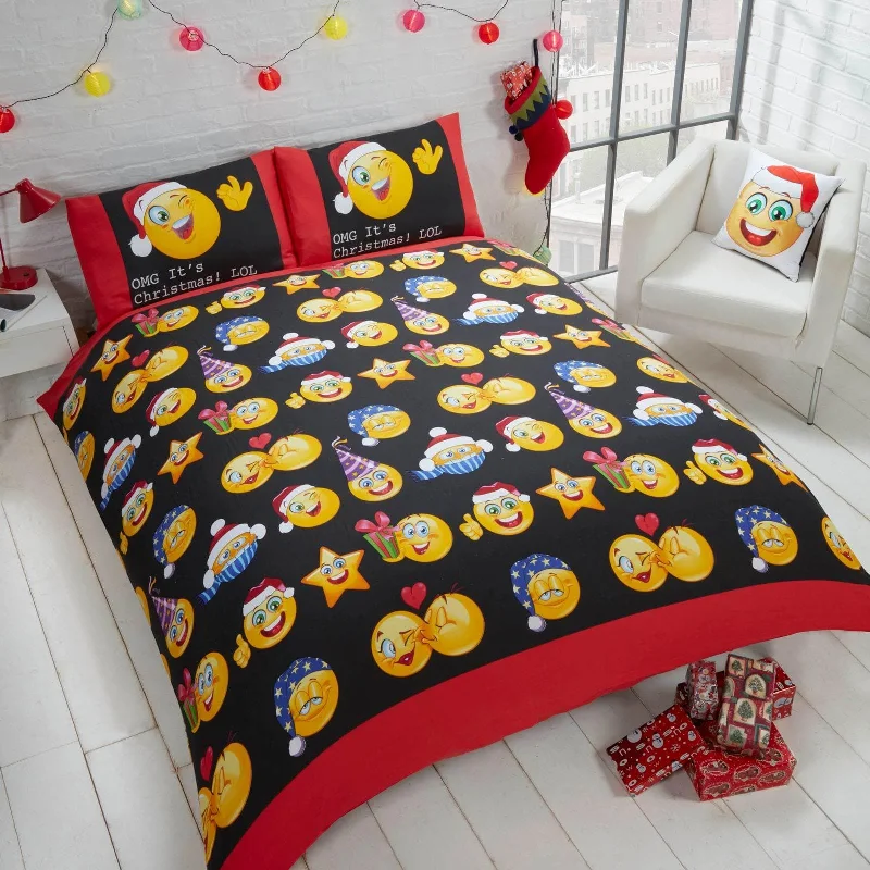 Ombre - colored duvet covers with a gradient effect for a trendy and unique styleChristmas Icons Duvet Cover Set Ombre - colored duvet covers with a gradient effect for a trendy and unique styleChristmas Icons Duvet Cover Set