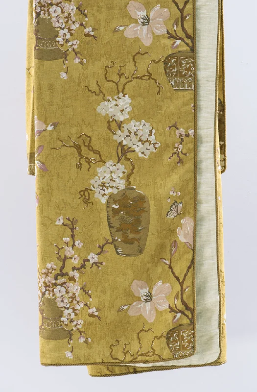 Microfiber blankets that are durable and easy to care forikebana ochre throw