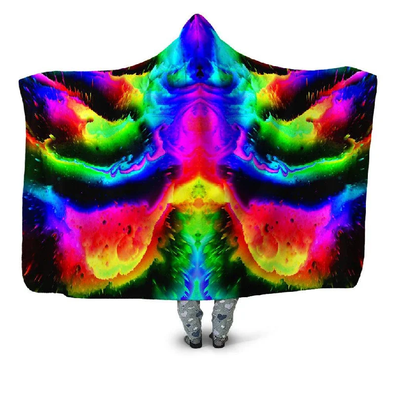 Mohair blankets with a unique sheen and softnessIntergalactic Rush Hooded Blanket