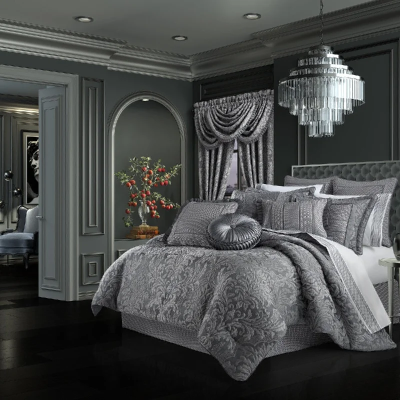 Down - filled comforters for supreme warmth and lightnessJ. Queen New York Leonardo Charcoal Comforter Set Down - filled comforters for supreme warmth and lightnessJ. Queen New York Leonardo Charcoal Comforter Set