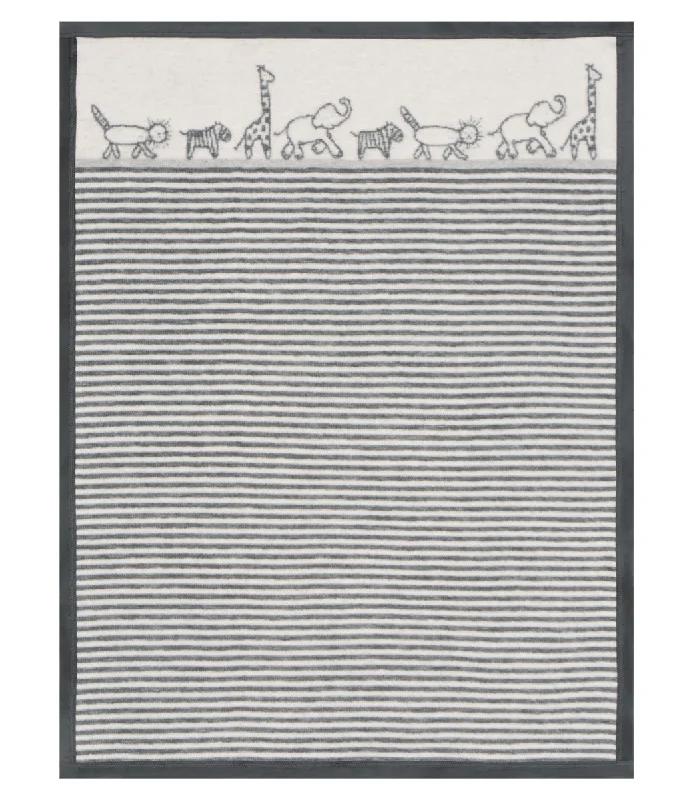 Linen blankets with a rustic and textured lookJungle Walk Mini Blanket