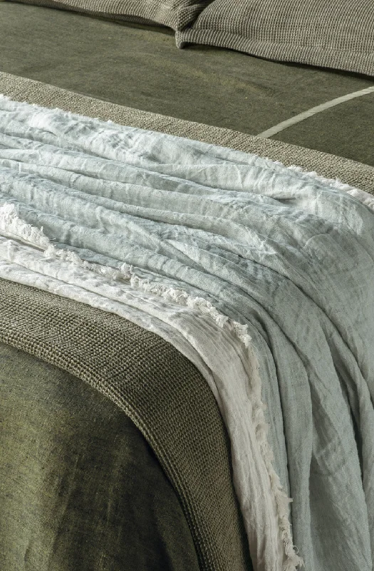 Microfiber blankets that are durable and easy to care forLeggera Pale Ocean Throw