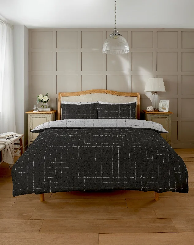 Patchwork duvet covers with a variety of fabric pieces sewn together for a rustic charmLewis's Fletcher Check Duvet Set - Grey Patchwork duvet covers with a variety of fabric pieces sewn together for a rustic charmLewis's Fletcher Check Duvet Set - Grey